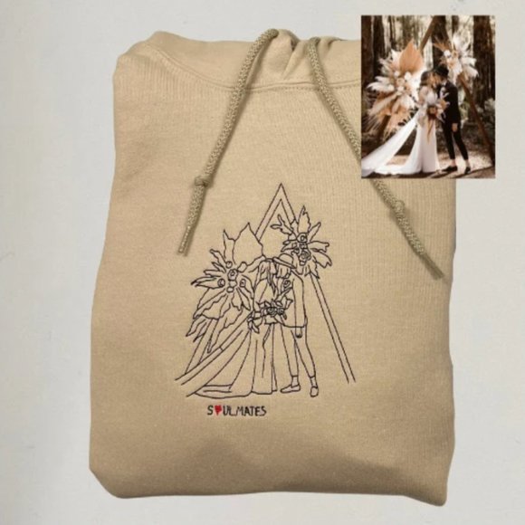 Custom Soulmate© Personalized Embroidery Hoodie - Picture 6 of 9